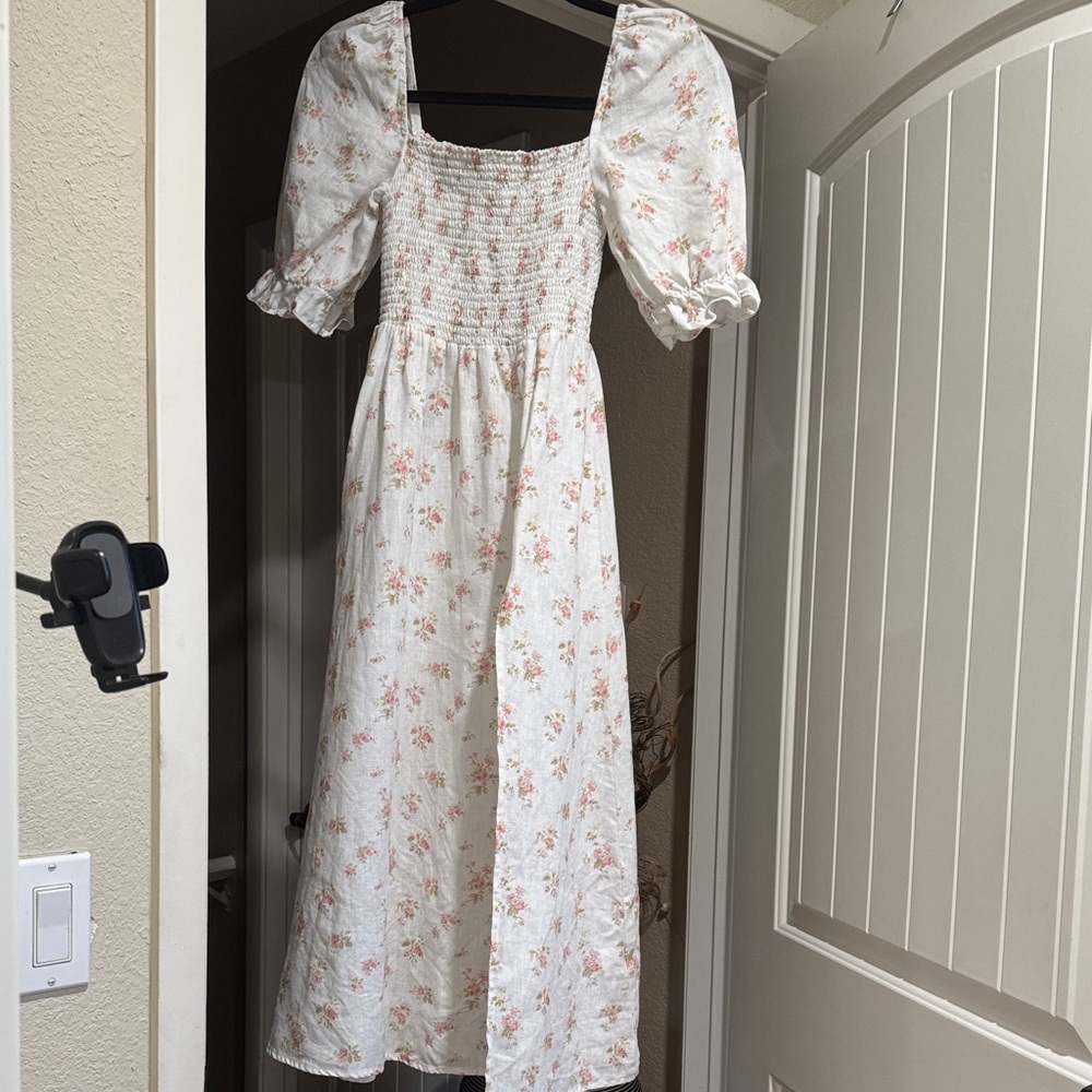 Reformation White Floral Maxi Dress